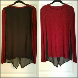 Red Long Sleeve Top